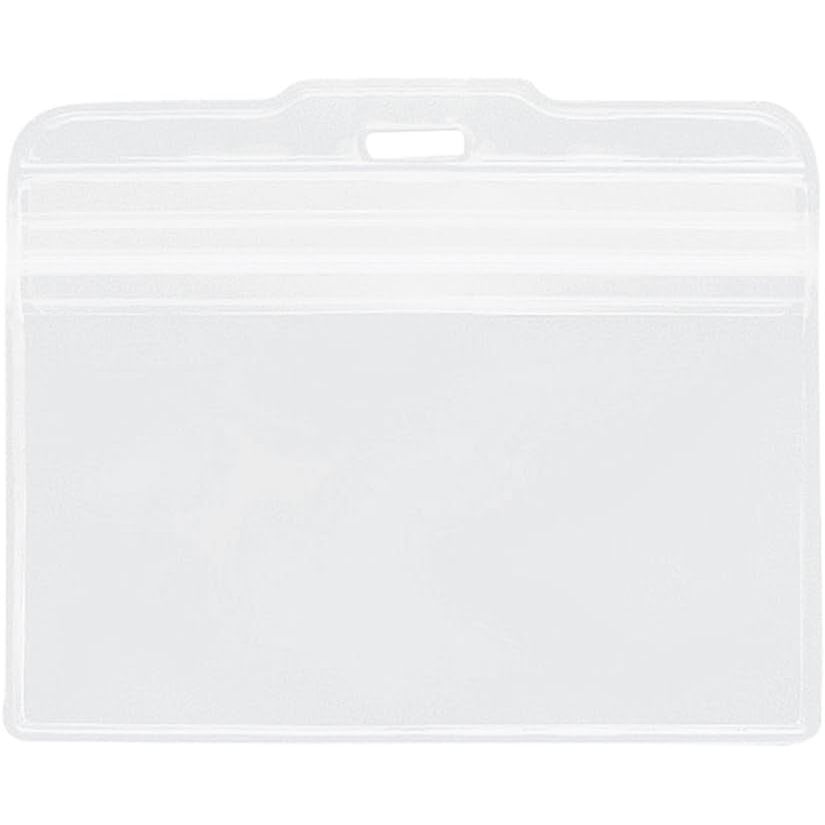 まとめ買い ライオン事務器 名札用ホルダー ヨコ型 ソフトタイプ チャック式 50枚入 N77KH-50P 290-96 ×3セット