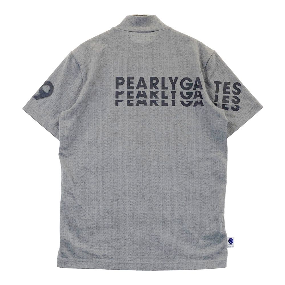 サイズ：4 PEARLY GATES パーリーゲイツ 半袖ハイネックTシャツ グレー