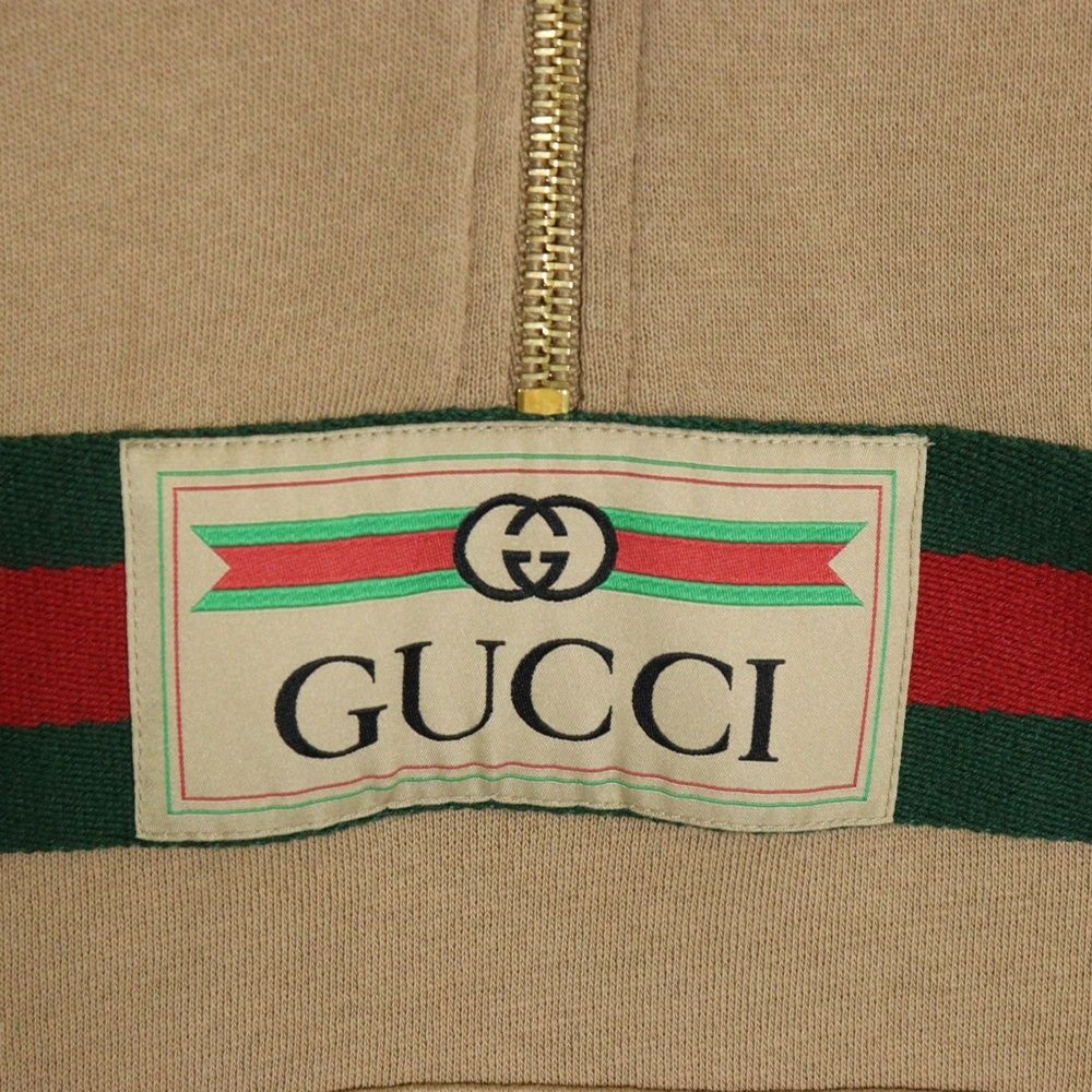 GUCCI (グッチ) ウェブ シェリーライン ハーフジップ プル