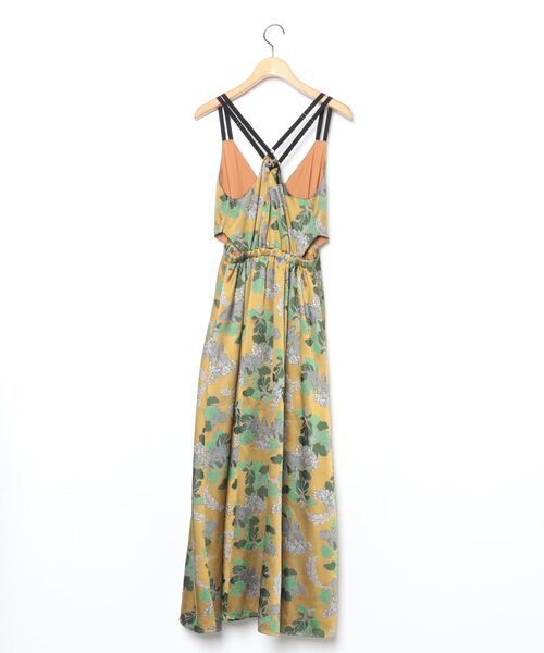 USED】Ameri VINTAGE BERRY JACQUARD DRESS アメリヴィンテージ