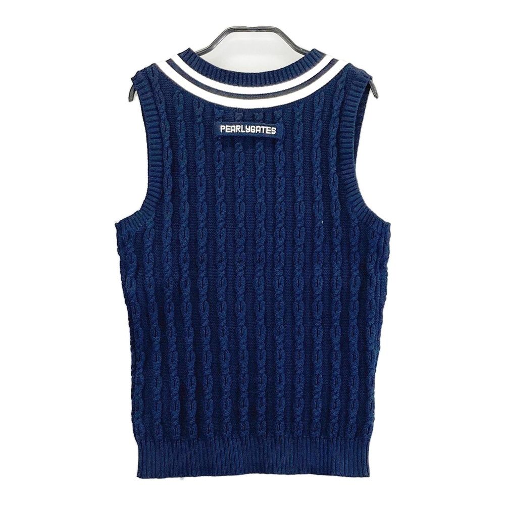 PEARLY GATES ネイビー Vネックベスト サイズ0 サイズ： PEARLY GATES