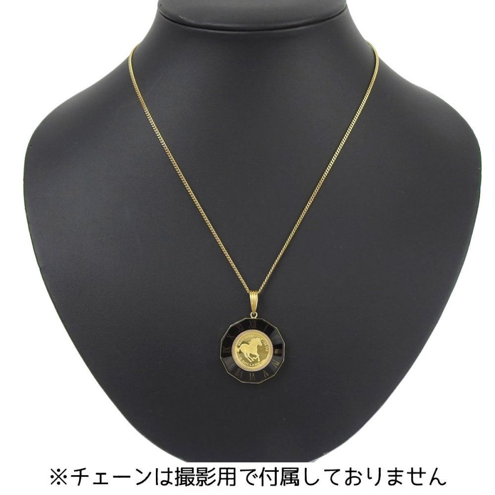 返品OK】ホースコイン ペンダントヘッド K24YG K18YG枠 ユニ
