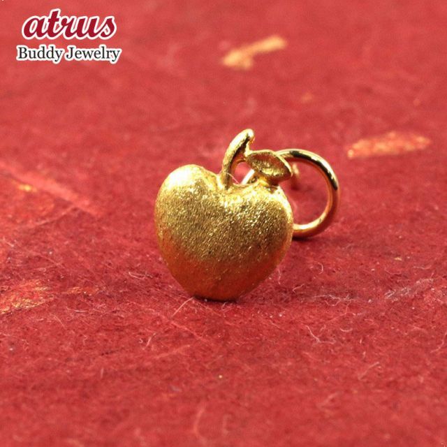 m様 アップル ピアス K18 リンゴ りんご 片方 片耳 750 24金 ピアス 純金 片耳ピアス りんご 金具キャッチのいらない