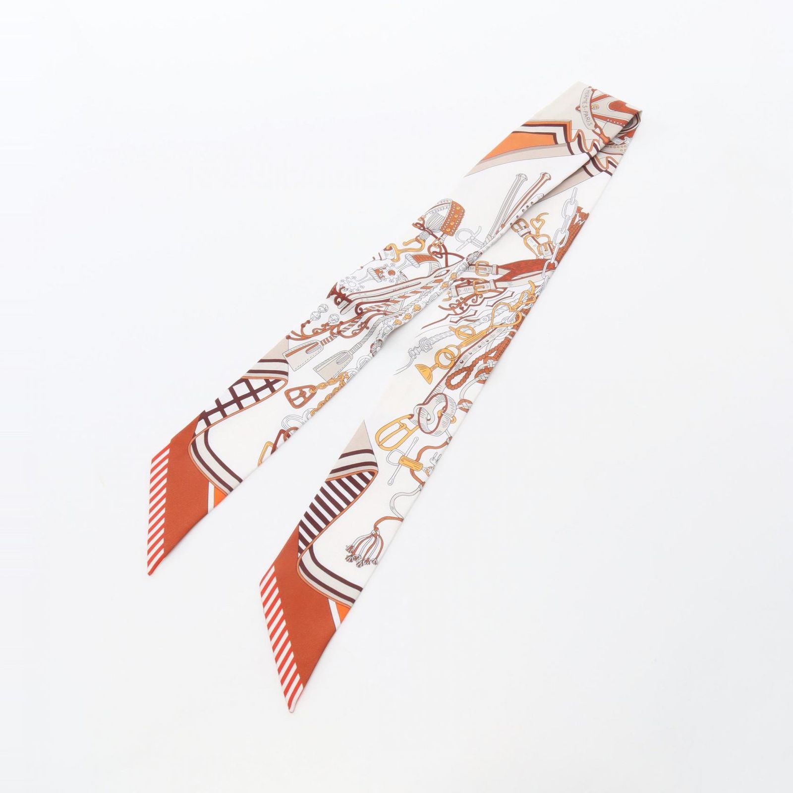 エルメス HERMES スカーフ ツイリー BOUQUETS SELLIER シルク