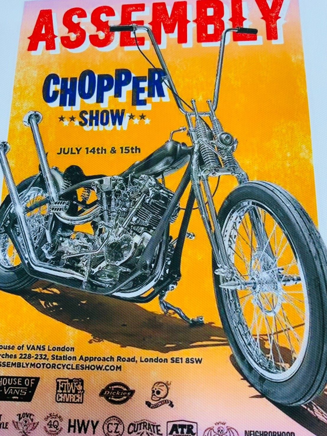 ハーレーポスター横59縦59高品質厚手キャンパス地 PH キャンバス ポスター ハーレーダビッドソン チョッパー イベント
