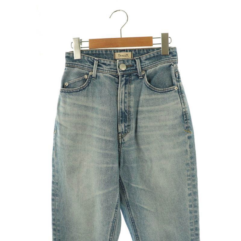 ヤヌーク YANUK LOUISE ストレート デニムパンツ ジーンズ 22 ブルー  