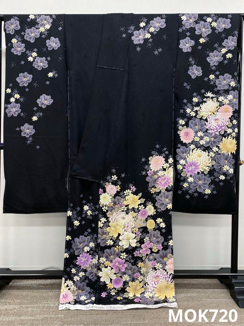 振袖 仮絵羽 舞台衣装 若槻千夏 金彩 銀通し 正絹 未仕立て品 八掛付き 