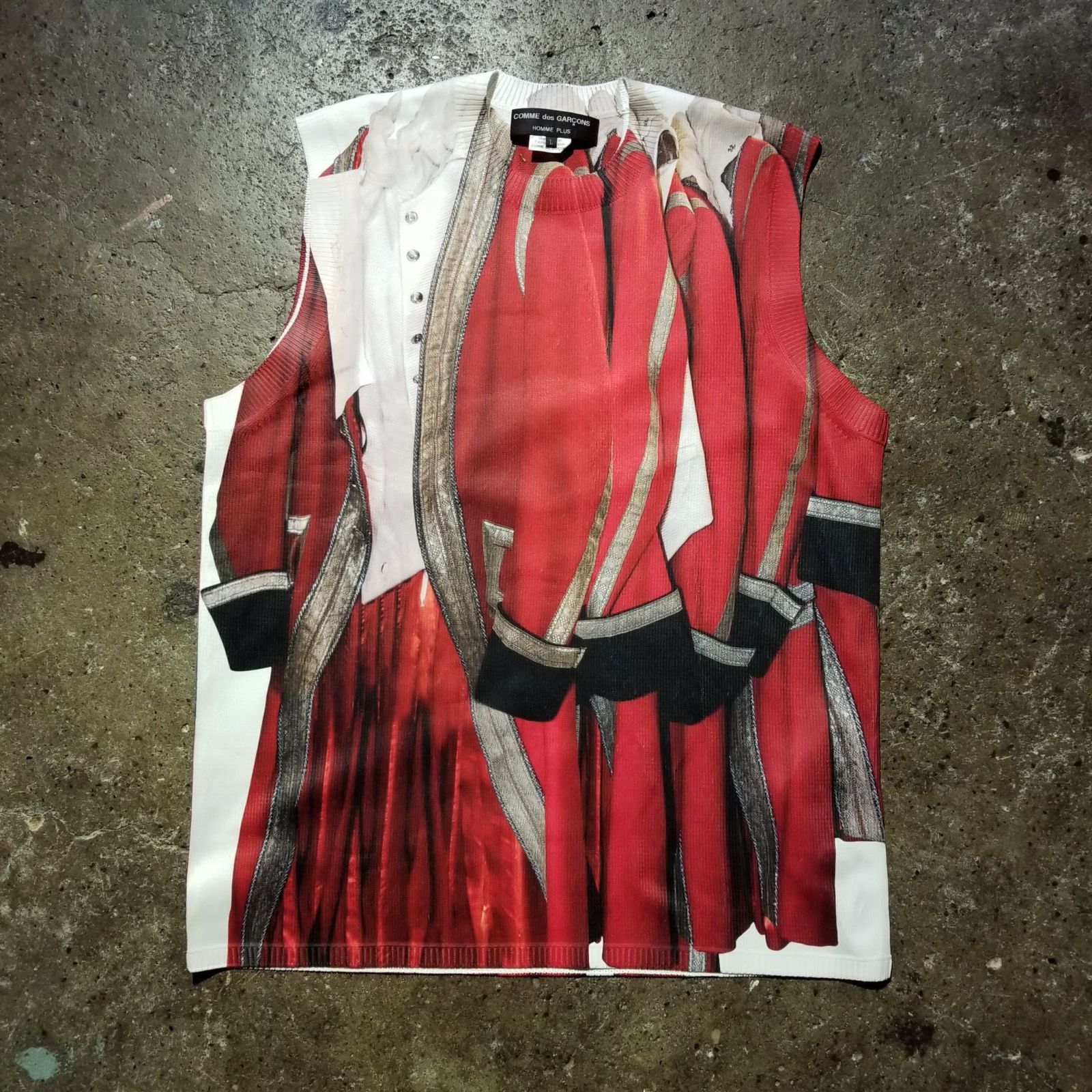 COMME des GARCONS HOMME PLUS 24ss トロンプルイユ ニットベスト L 