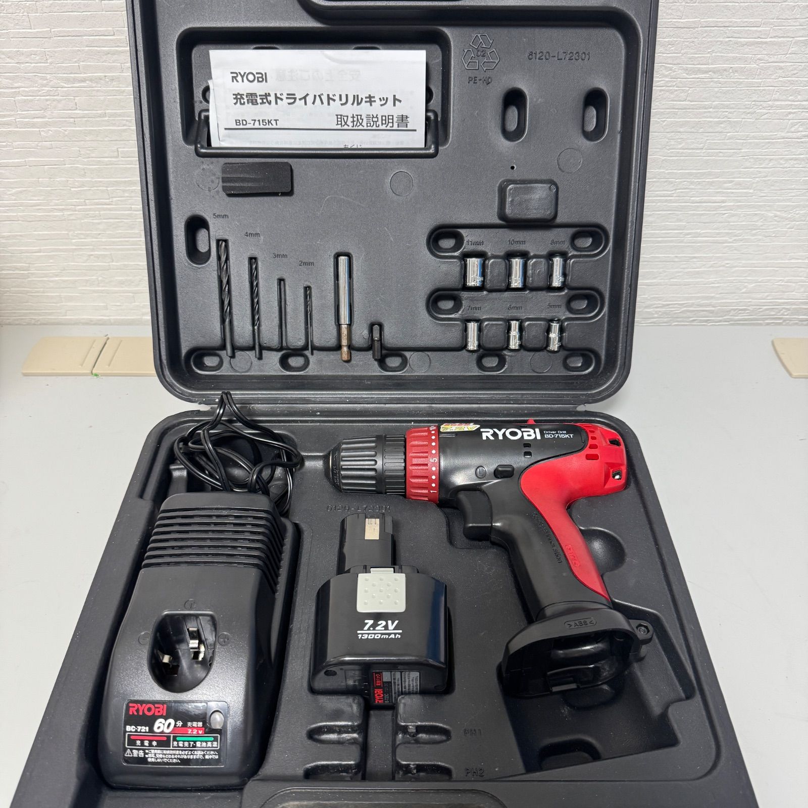 RYOBI - 【未使用品】7.2Ｖ充電式、ドリルドライバーリョービ 2025年最新】Yahoo!オークション -リョービ 7.2vの中古品・新品