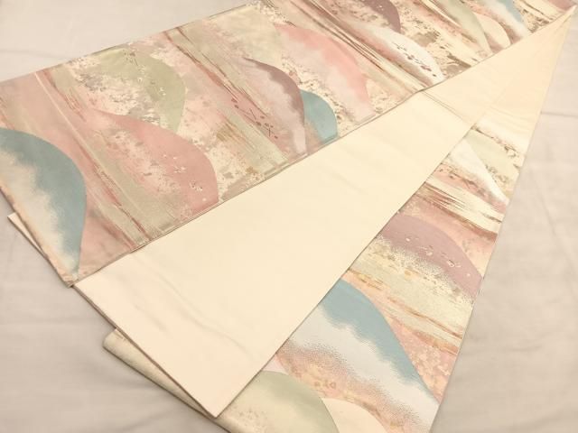 平和屋着物◎六通柄袋帯 手織 名物裂 金銀糸 正絹 逸品