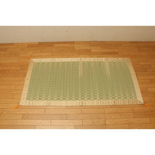 日本製 い草 御前ござ/仏前ござ 【掛川織 約88×120cm 古代】 抗菌 防