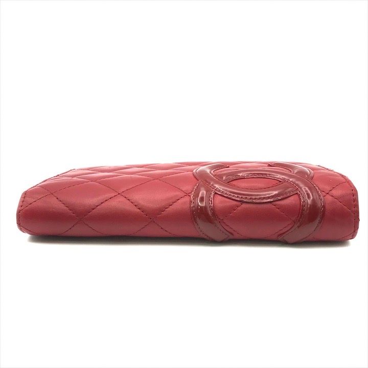 良品 CHANEL シャネル ココマーク カンボンライン マトラッセ 二つ折り  