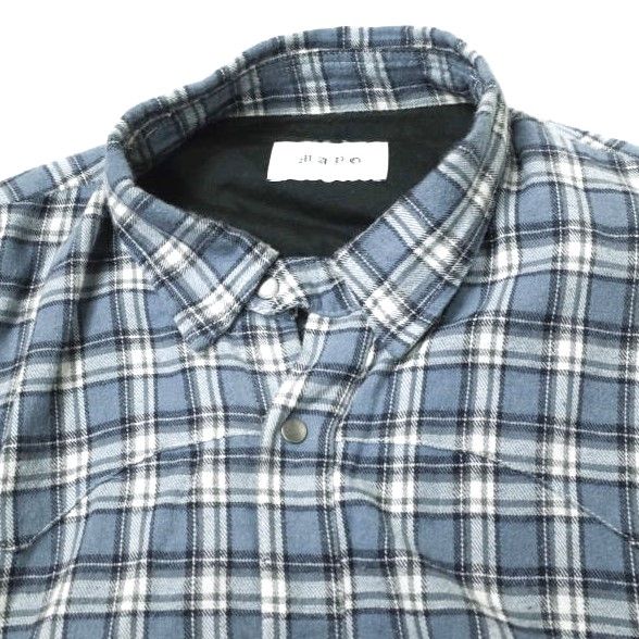 MAYO ×  FLASH / 長袖シャツ/L/コットン/BLU/チェック/23MFRF-Sh03 MAYO x ROYAL FLASH メイヨー ロイヤルフラッシュ 23AW 別注 チェック