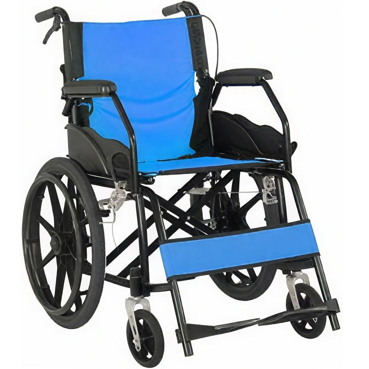 AORTD 車椅子 折りたたみ 車いす クッション 介護 自走介助兼用 自走用車椅子 簡易車椅子 コンパクト 20インチ 折りたたみ式 車イス 介助用 ブレーキ ノーパンク 耐荷重100 KG 介護施設 福祉用具