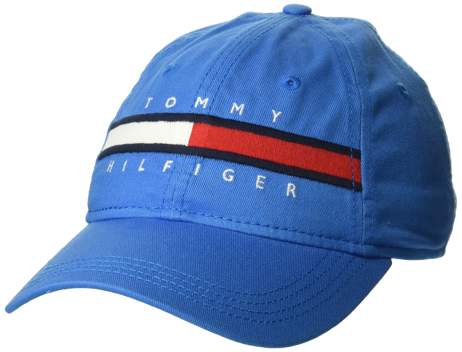 Tommy Hilfiger メンズ コットン Avery 調節可能な野球帽， ブリリアントブルー， One Size [ブリリアントブルー] [Free Size]