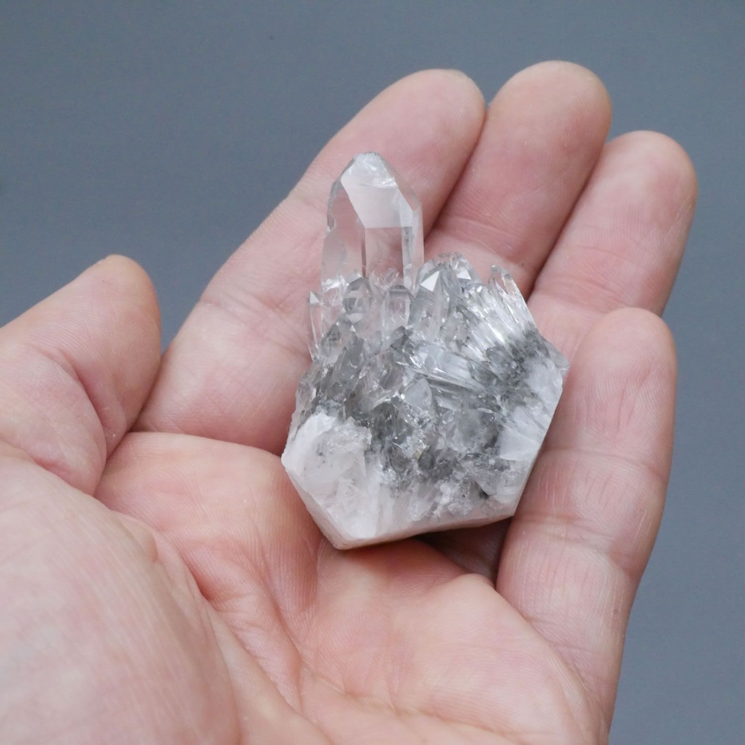 四川省産 菊花水晶 クラスター 1点物 約39g 天然石・置き物 空間
