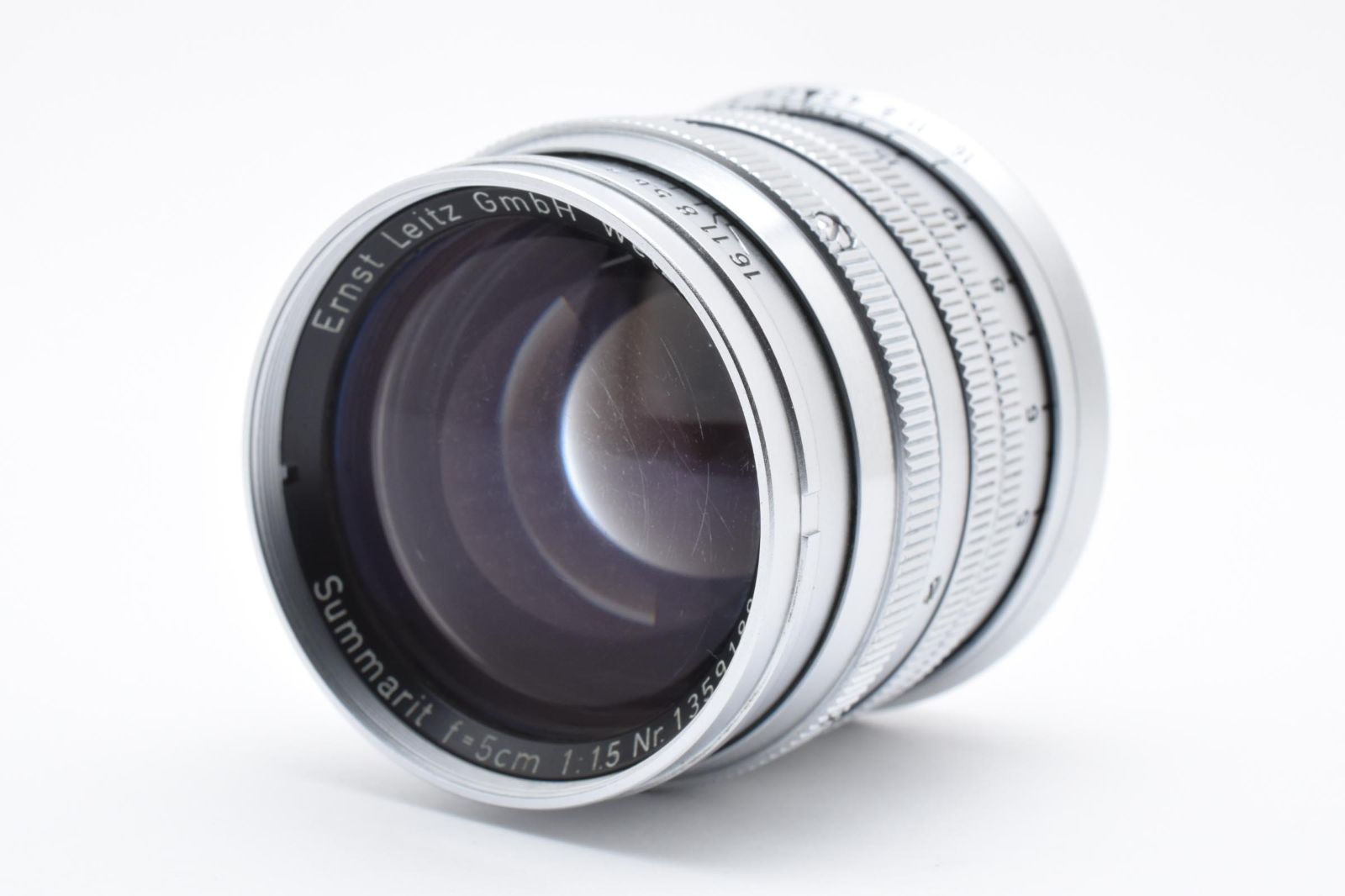 外観 上 ライカ Leica Summarit 5cm 50mm F1.5 前期 135万台 ズマリット Mマウント用 完動品 47P28A509186