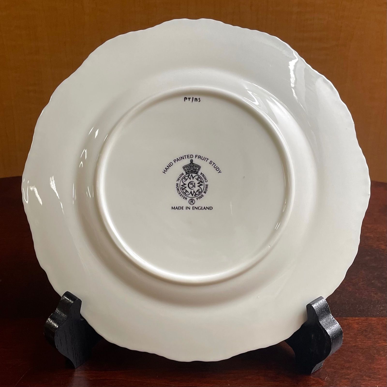 ロイヤルウースター  白磁　金彩　クレセント  ハーフムーン　プレート　６枚 イギリス ROYAL WORCESTER(ロイヤル・ウースター) 'Royal Garden