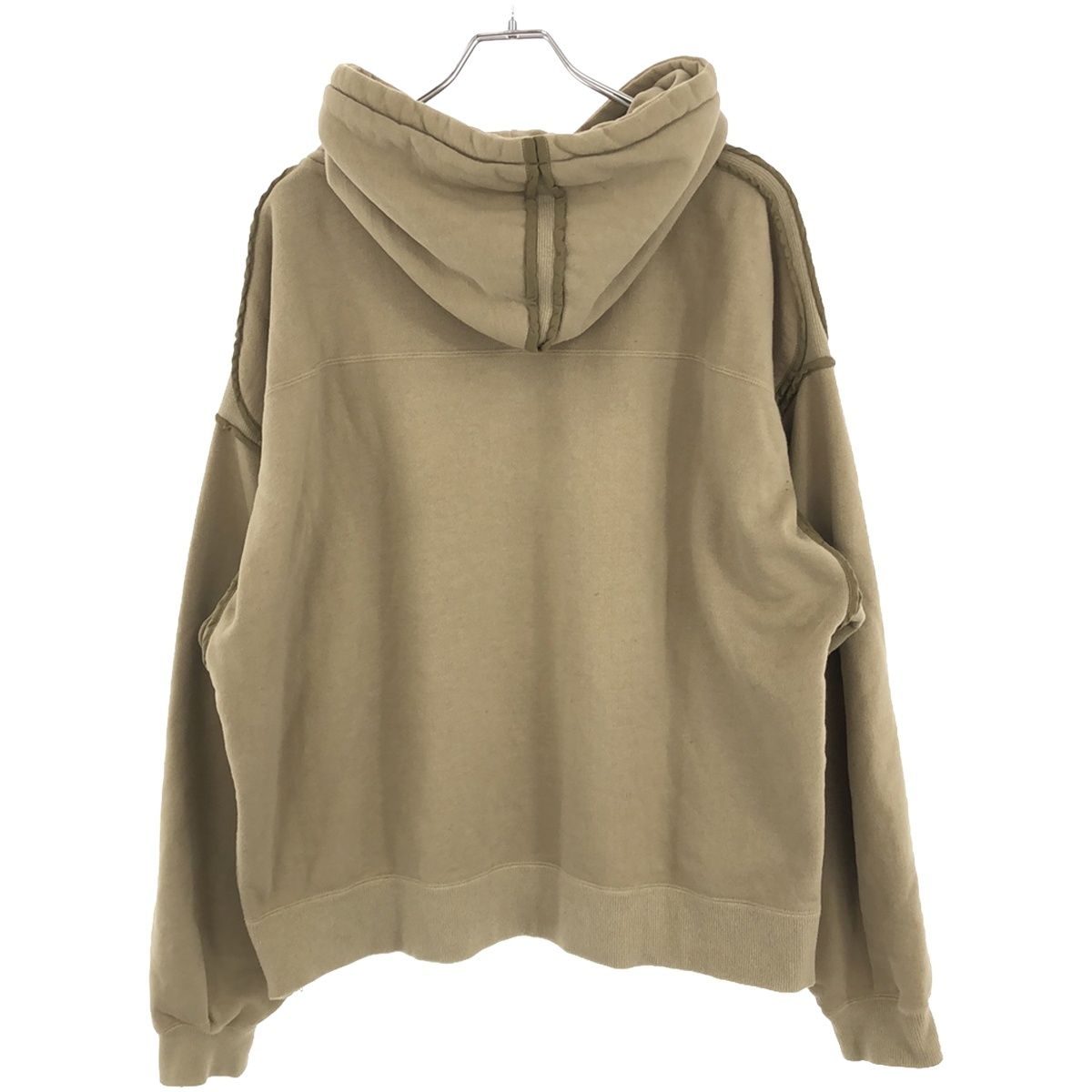 YOKE ヨーク 19AW PIPING WIDE PARKA スウェットパーカー ベージュ M 