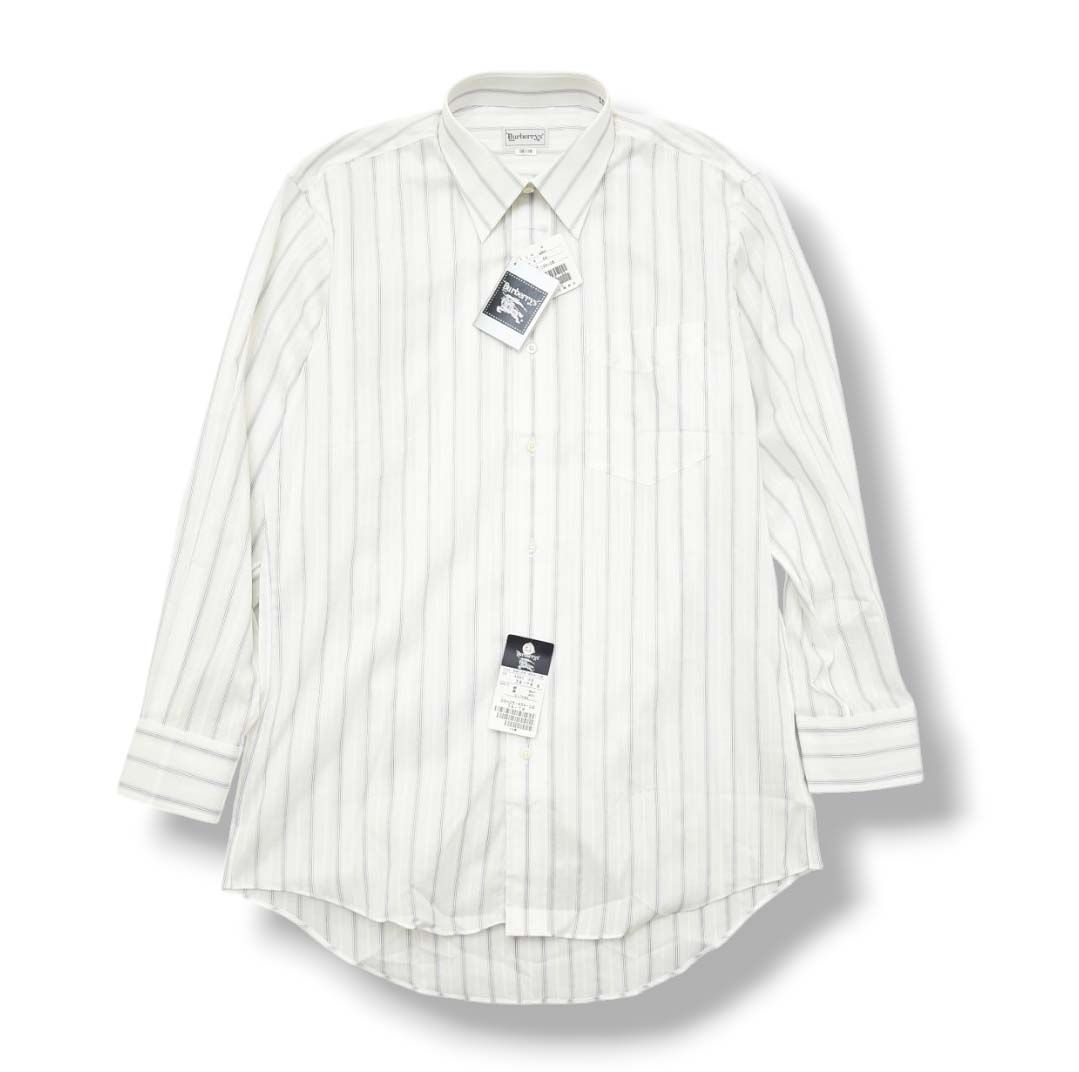 新品】 バーバリー Burberrys 長袖 コットンリネン ストライプ柄