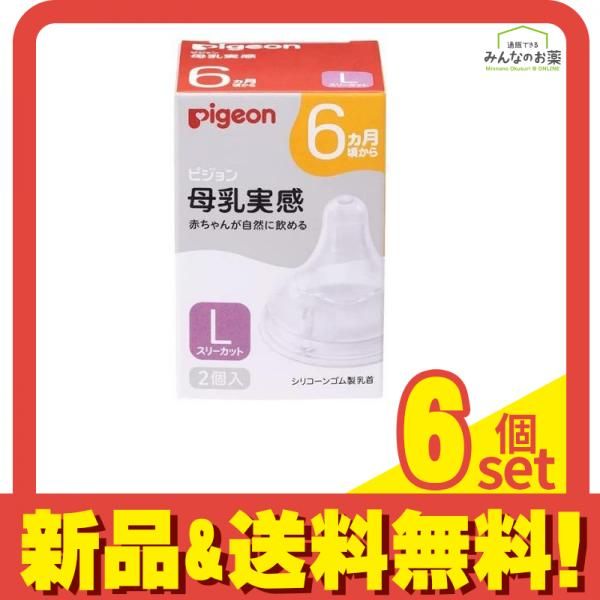 ピジョン 母乳実感 乳首 6ヵ月頃から Lサイズ Y字形 2個入 6個セット