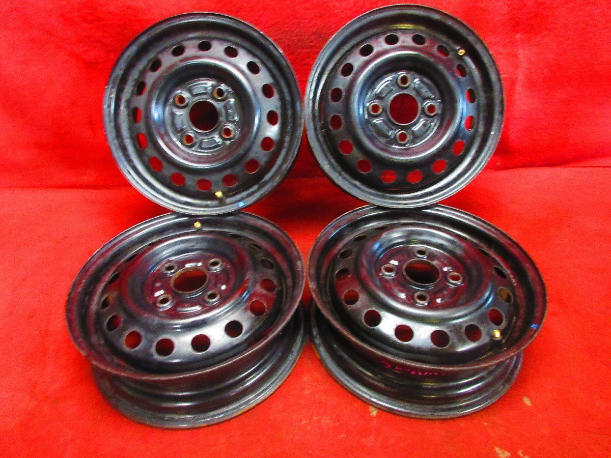 スチール ホイール 4本 スズキ 純正 13×4.00B 4穴 PCD 100 +45