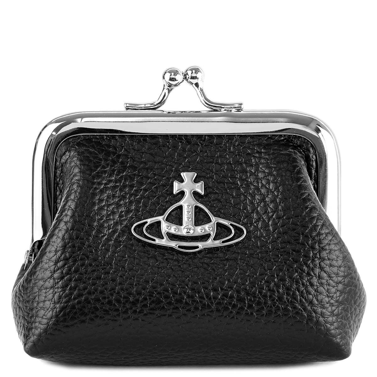 VIVIENNE WESTWOOD ヴィヴィアンウエストウッド コインケース 2024年春夏新作 52010004U S000D RE-VEGAN MIN FR COIN PURSE レディース 小銭入れ がま口 N403 BLACK ブラック