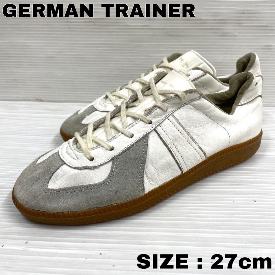 US古着 GERMAN TRAINER ジャーマントレーナー レザースニーカー BW