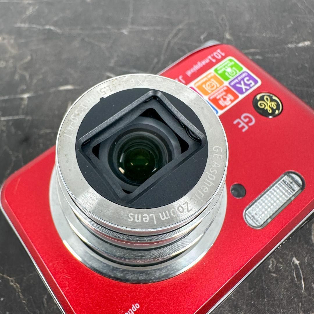 【美品】GE J1050 レッド　デジタルカメラ 美品】GE J1050 レッド デジタルカメラ ゼネラルエレクトリック