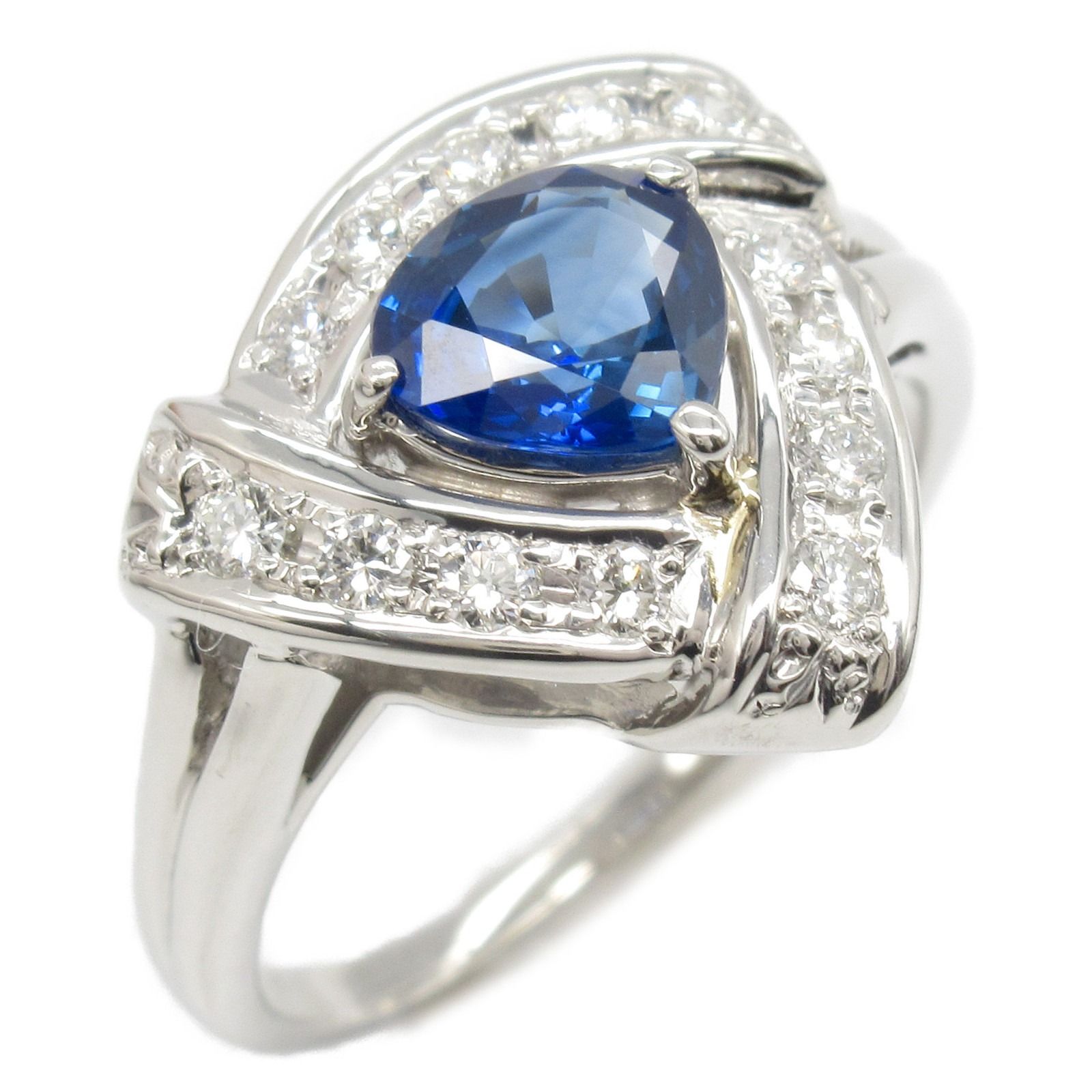 ジュエリー JEWELRY リング 指輪 サファイア ダイヤモンド リング ｻﾌｧｲｱ 6.2g 11.5 Pt900プラチナ ダイヤモンド リング レディース Used A