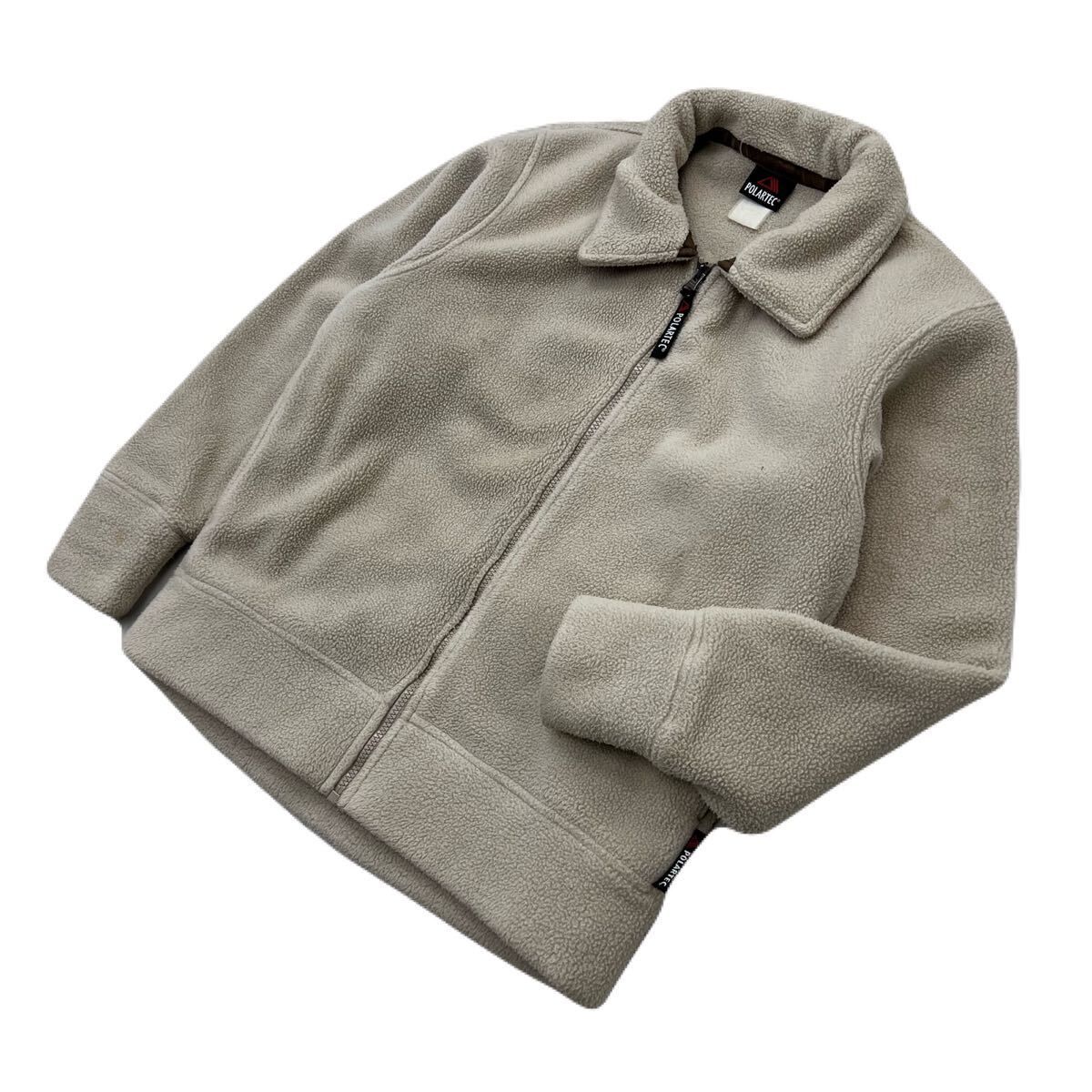 VOLCOM】POLARTEC フリースジャケット ベージュ×ブラック SIZE:US/EU 