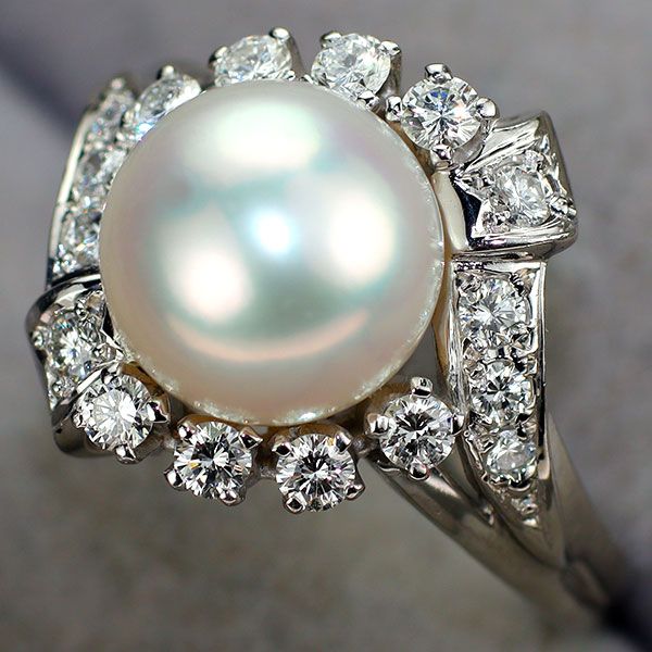 ミキモト　アコヤ真珠　ダイヤモンド　0.08 リング　指輪 リング PR-1481U ジュエリー| MIKIMOTO - ミキモト