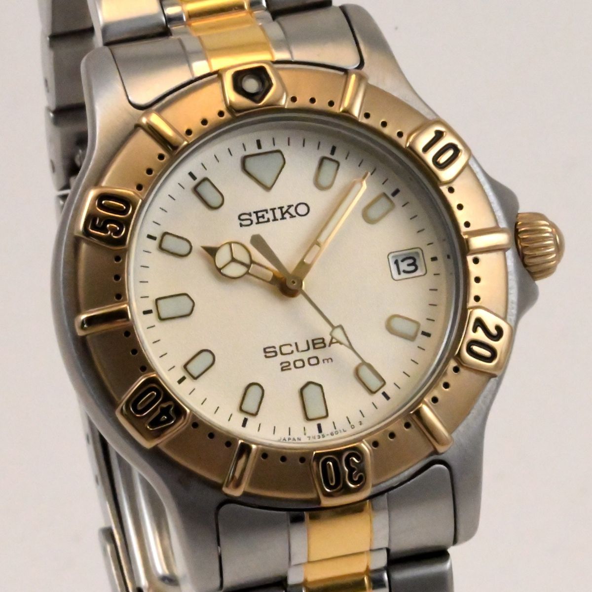 SEIKO セイコー SCUBA SBBC012 スキューバ 200m ダイバーズウォッチ 7N35-6010 クォーツ ツートン メンズ 腕時計