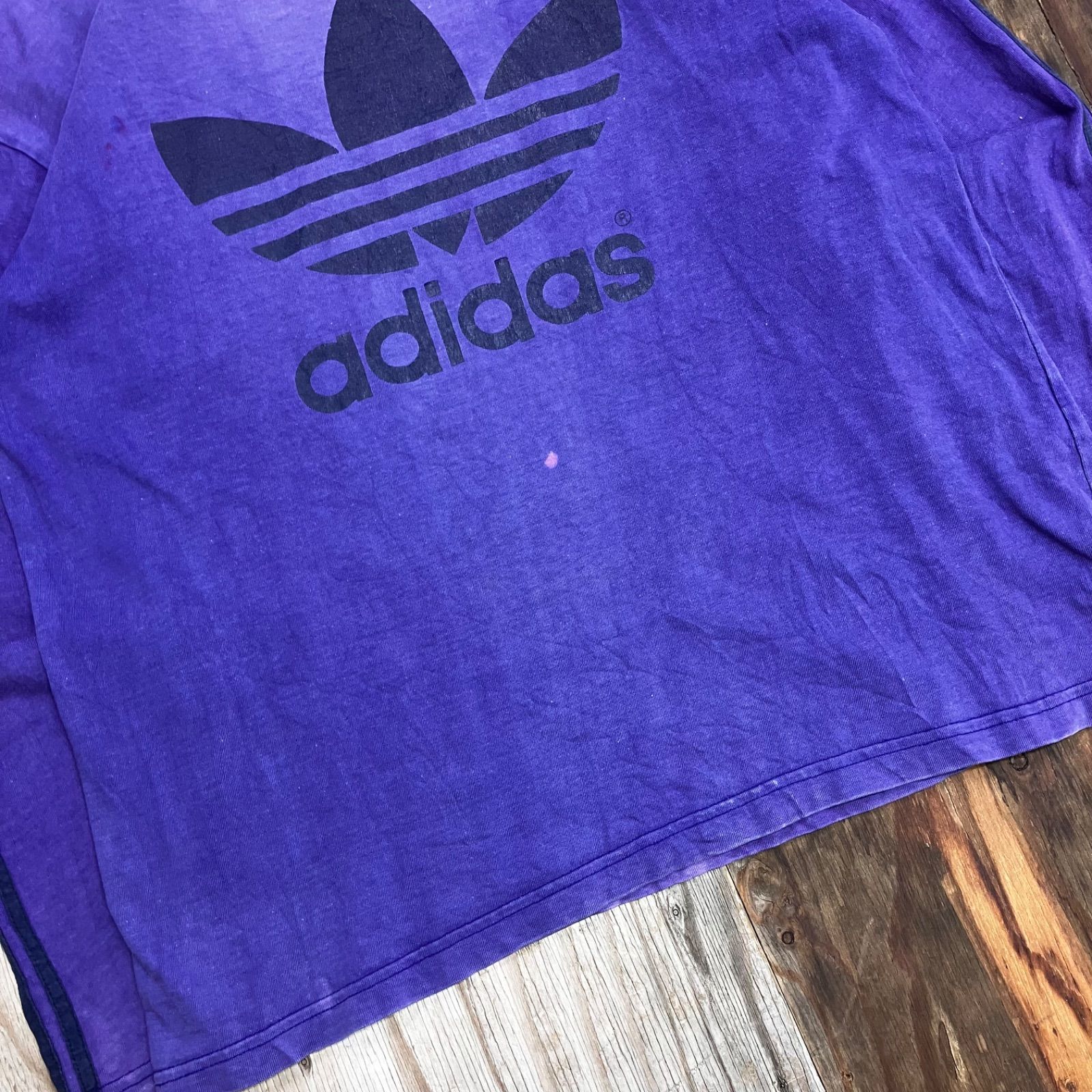 adidas アディダス ロンT 長袖 Tシャツ パープル トレフォイル