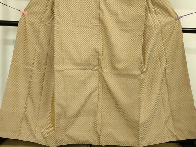 平和屋2■極上　本場黄八丈　市松綾織　紬　単衣　逸品　未使用　DZAA0937kh4