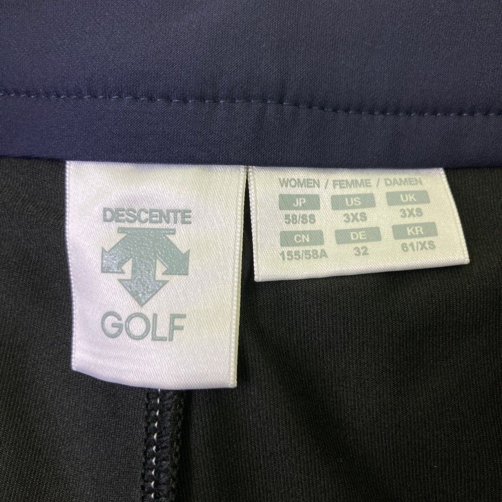 サイズ：SS DESCENTE GOLF デサントゴルフ  インナー付 切替 スカート  ネイビー系 [240101435627] ゴルフウェア レディース ストスト サイズ：SS DESCENTE GOLF デサントゴルフ インナー付 切替