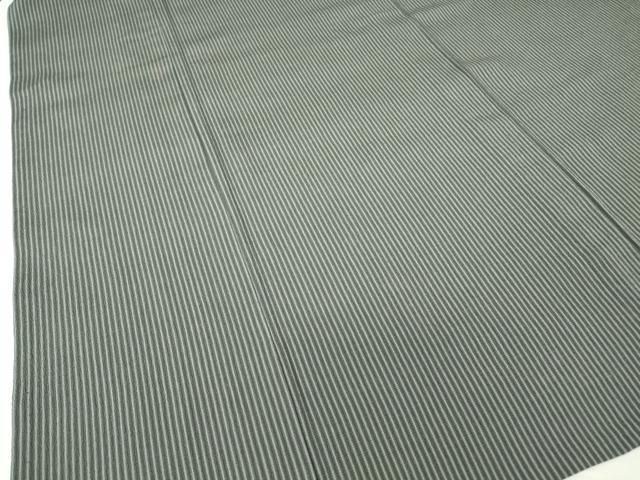 平和屋着物▽男性 本塩沢 単衣 縞 キングサイズ 正絹 逸品 DAAV5789az