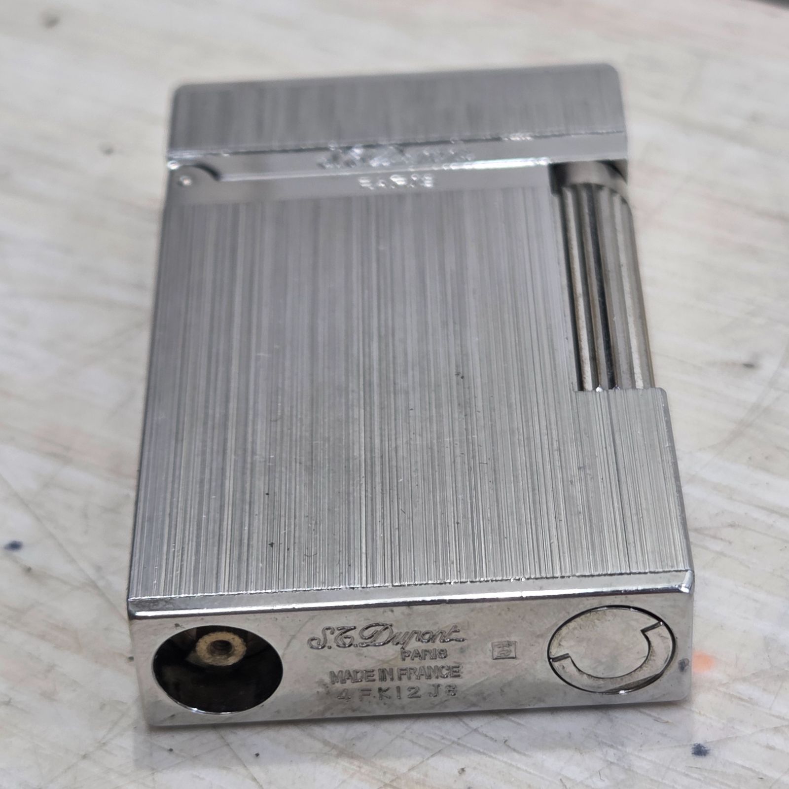 着火未確認 S.T.Dupont デュポン ローラー式 ガスライター シルバー