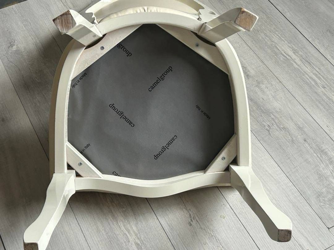 ③ イタリア ヨーロピアン ヨーロッパ 猫脚 シンプル ホワイトチェア