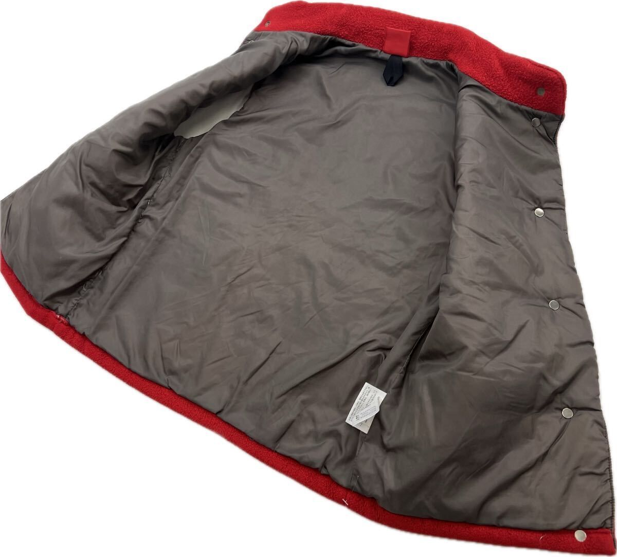 THE NORTH FACE ☆ ノースフェイス ウール ベスト 中綿 レッド 赤 レディース M 秋冬 人気 アウトドア ゴープコア タウンユース ■A352 THE NORTH FACE ☆ ノースフェイス ウール ベスト 中綿 レッド 赤