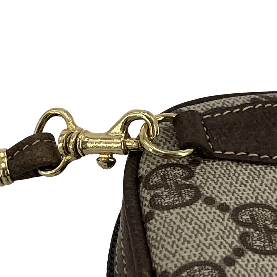 オールドグッチ　ミニショルダーバッグ　GGスプリーム　ポシェット　PVCレザー GUCCI グッチ ショルダーバッグ ポシェット ミニ PVC レザー GG