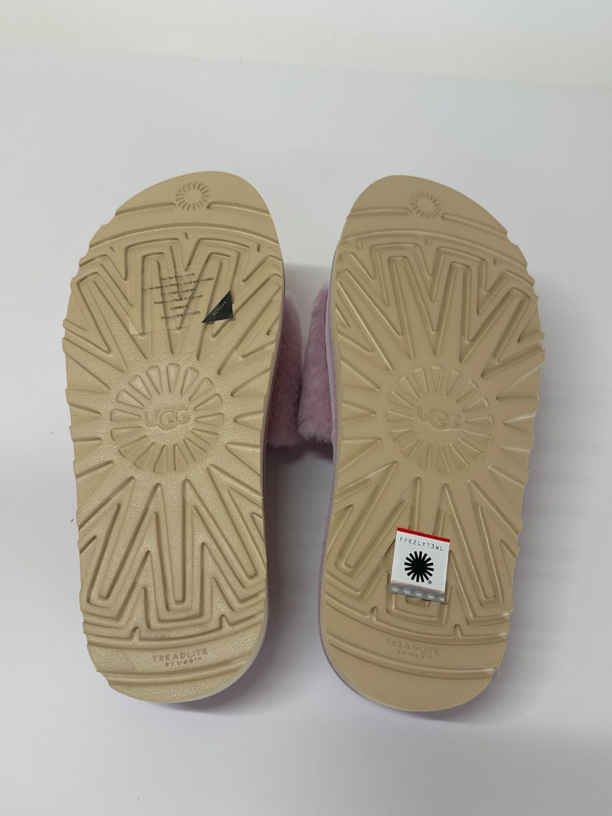 UGG ラベンダー ファーサンダル UGG アグ サンダル LATON FUR SLIDE レイトン ファー スライド