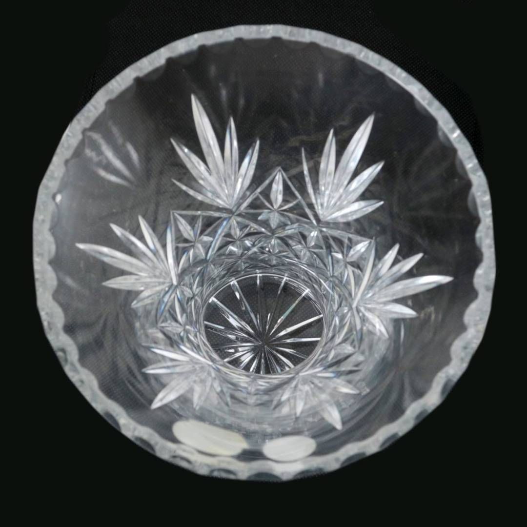 ボヘミアングラス フラワーベース 花瓶 チェコスロバキア ガラス工芸