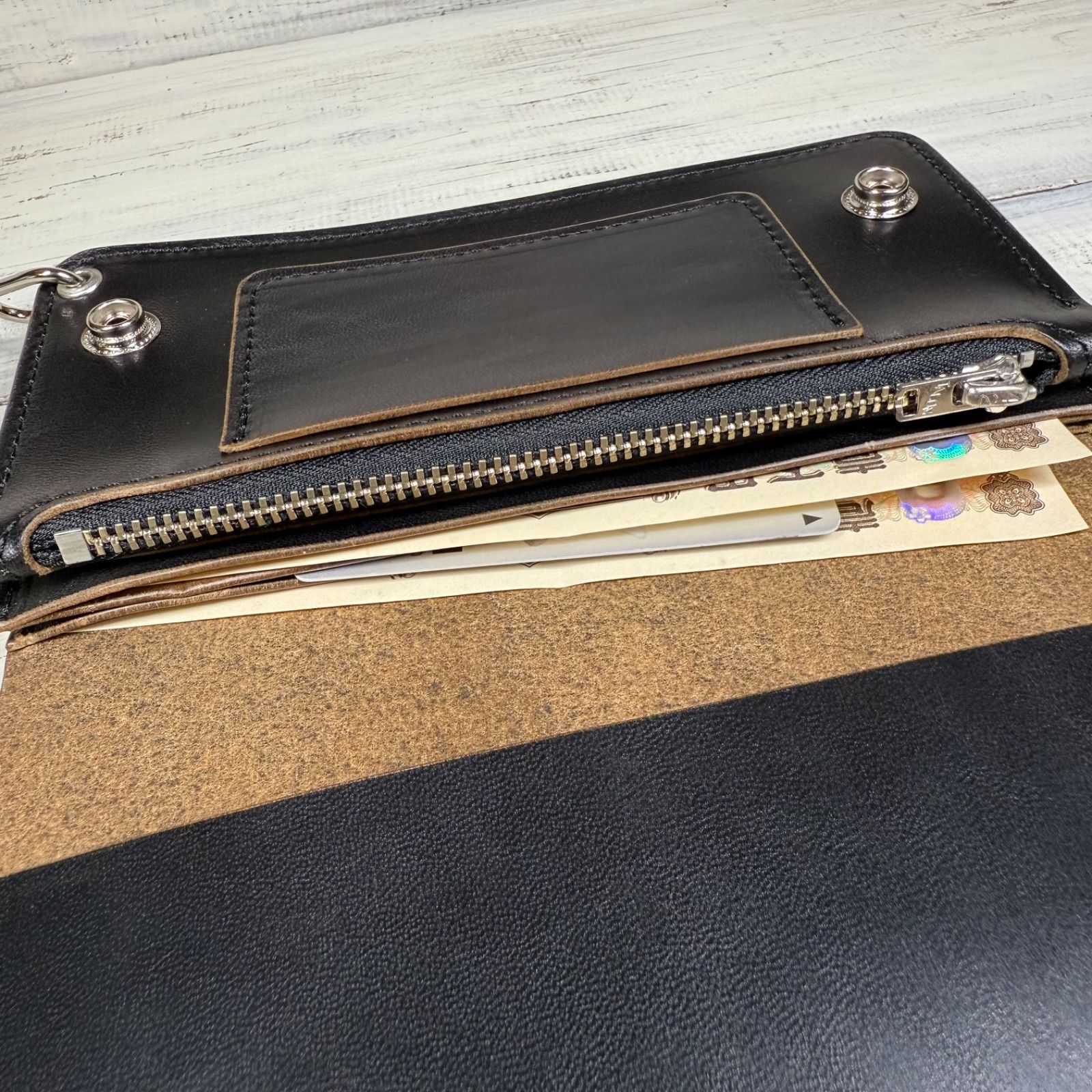 トラッカーウォレット ロング】 3層 ホースバット シルバー LONG