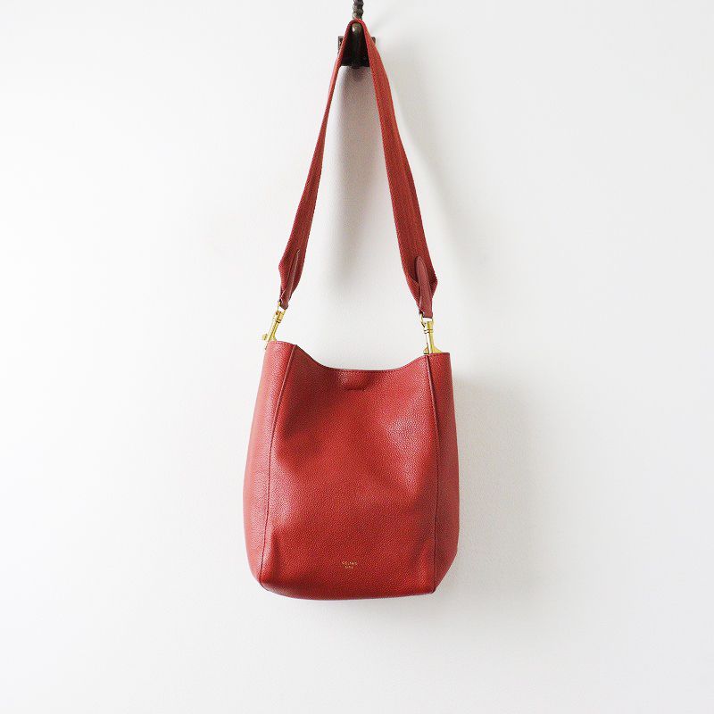 難あり商品 セリーヌ CELINE サングル バケット スモール レザー
