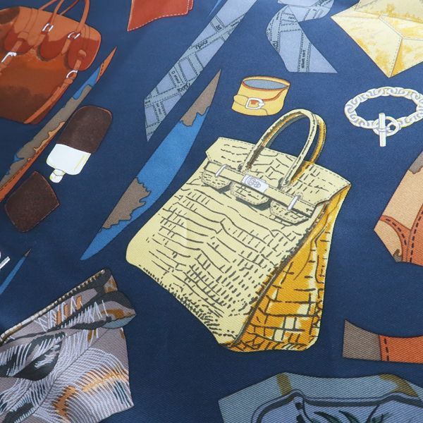 HERMES カレ90 MONSIEUR ET MADAME ムッシュ&マダム 黄色×青系