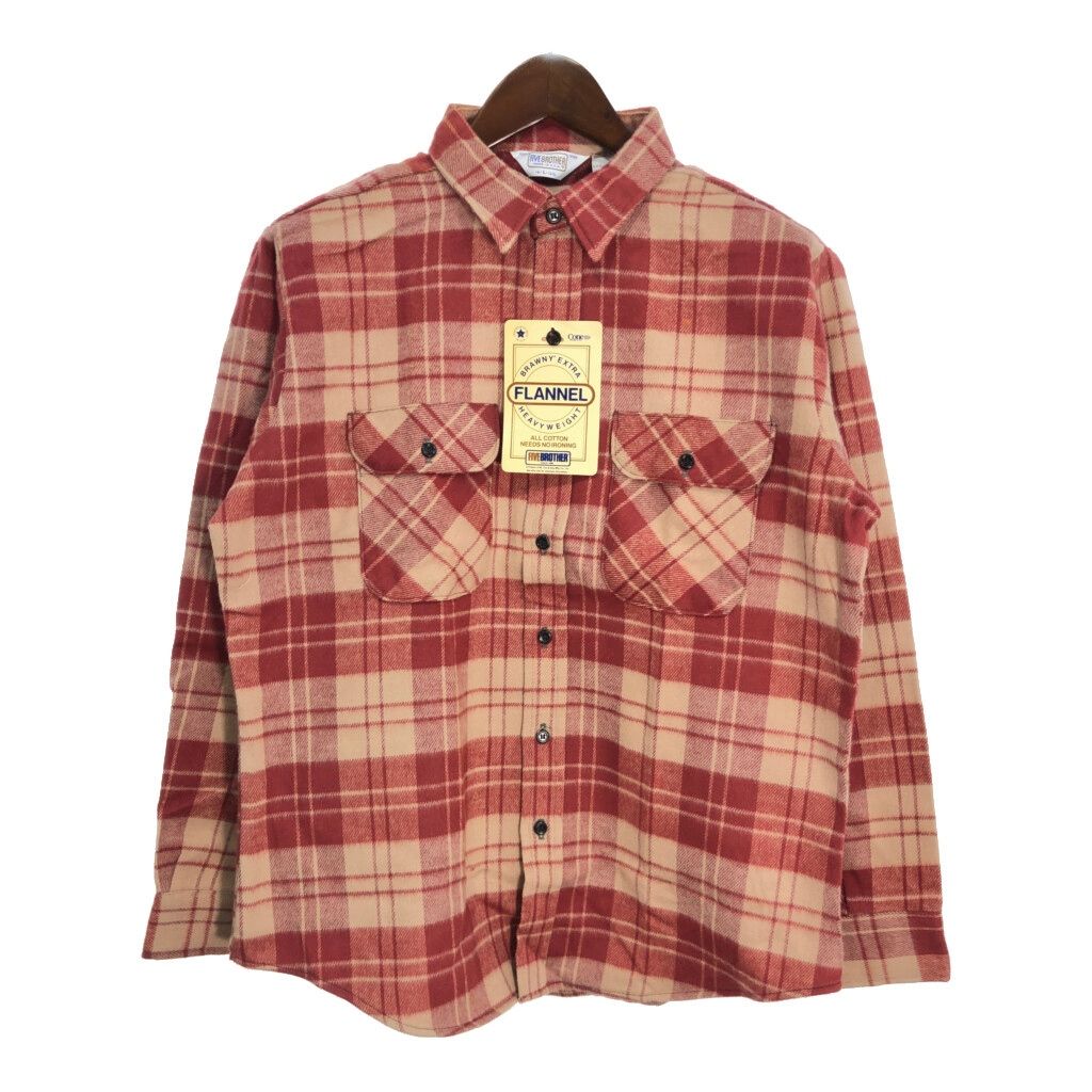 デッドストック FIVEBROTHER ファイブブラザー ヘビーフランネルシャツ