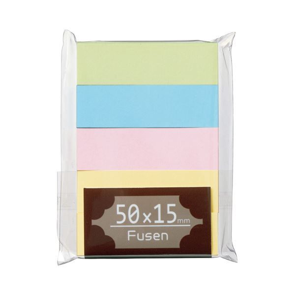 まとめ TANOSEE ふせん 50×15mm パステルアソート 1パック 5冊 ×30セット