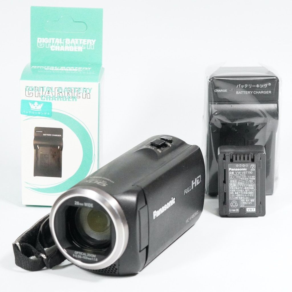Panasonic HC-V480MS ビデオカメラ 大容量バッテリー付き 【公式通販】