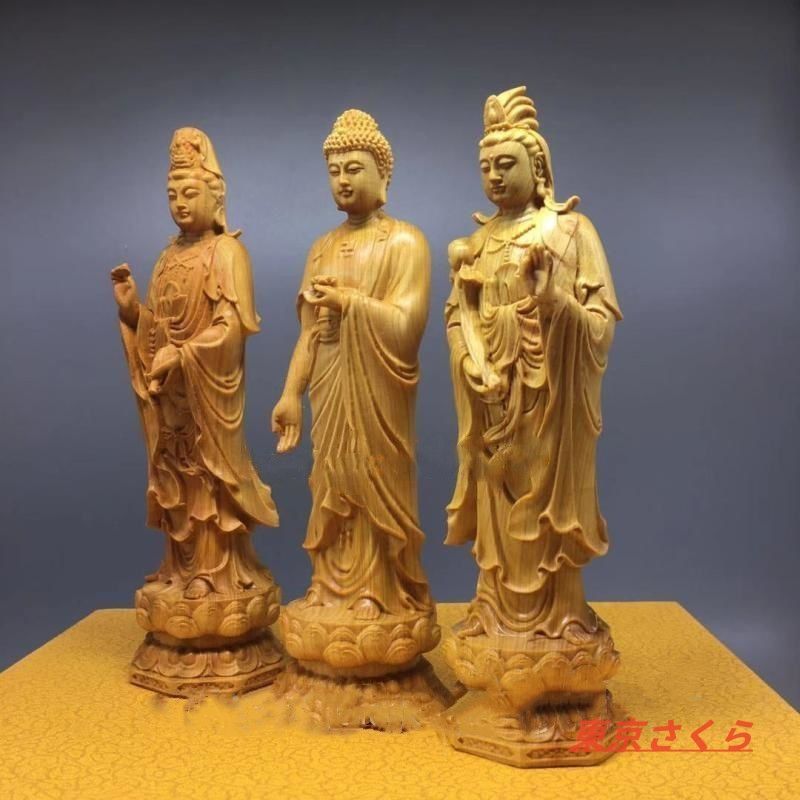 逸品【蔵出】阿弥陀如来像 24cm 仏教美術 仏像 高さ 観音菩薩（逸品 